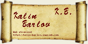 Kalin Barlov vizit kartica